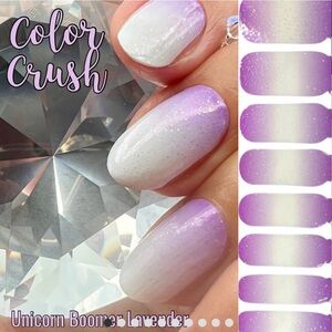 Lavender and White Glitter Nail Wraps